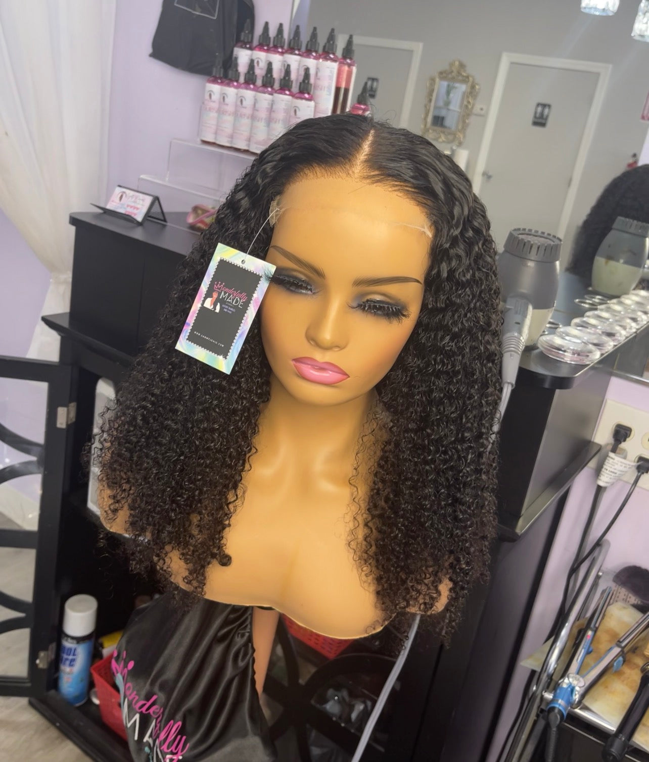 Custom Kinky Curly 20 inch 5*5 Wig